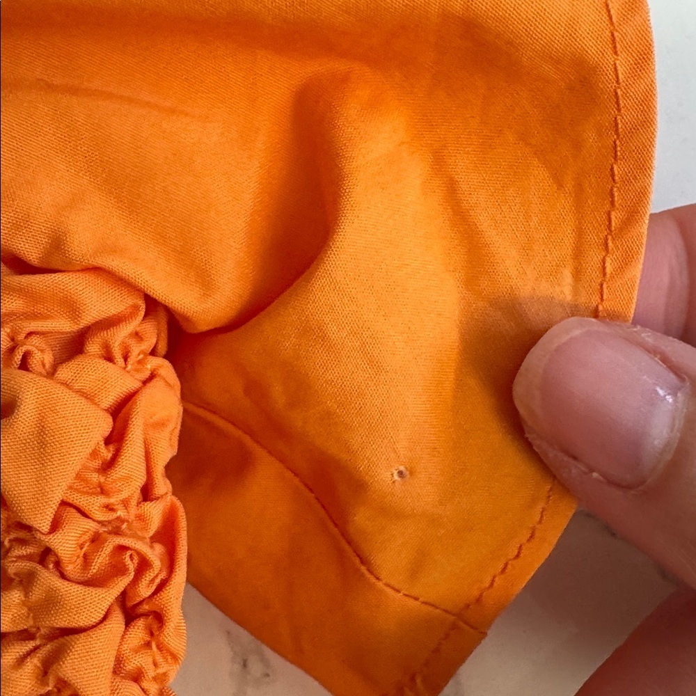 Anthropologie Mare Mare Orange Cropped Smocked Bow Tie Blouse Tank XS - Picture 3 of 7